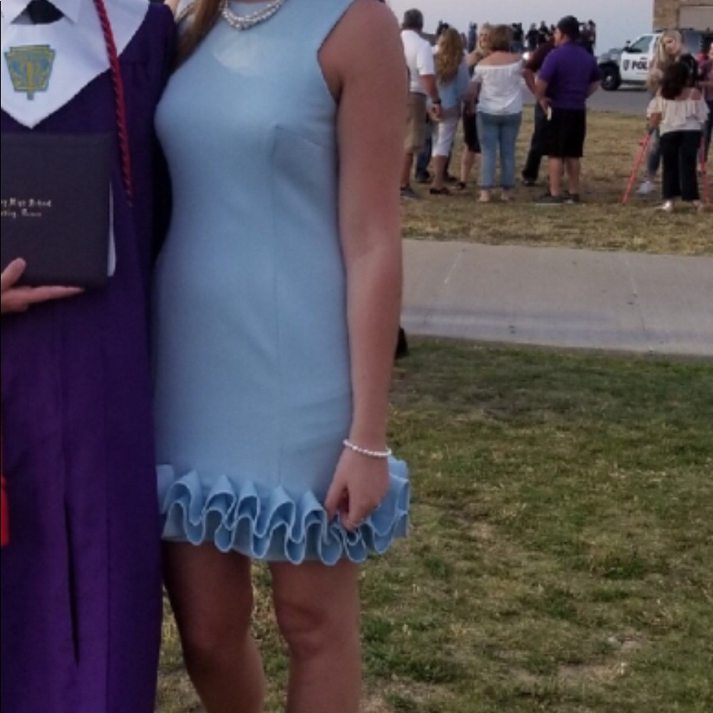 Blue ruffle dress